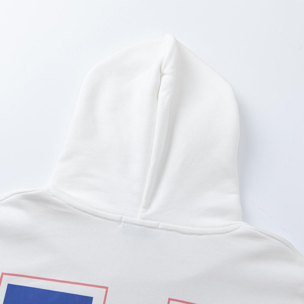 9095 Off-White 2025 Autumn and Winter New OW Blue Letter Arrow Pattern Men's and Women's Hooded Sweatshirt