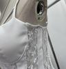 American Spicy Girl Lace PU Leather Patchwork See-Through Camisole with Chest Pads and Shirred Back Top