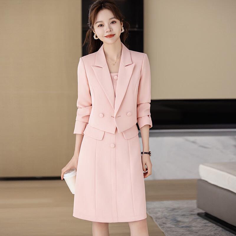 Completo Elegante da Donna con Blazer Corto e Vestito