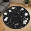 1pc Space Astronaut Round Chair Mat Area Rug - Non-Slip, Floor Mat for Office, Bedroom, and Indoor Decor C1125064