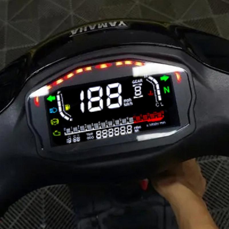 Universal Speedometer Motorcycles LED Digital Odometer 12V Meter Display Gauge
