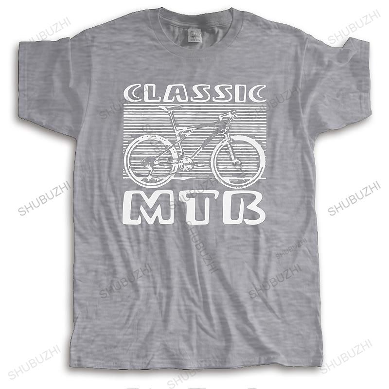 Unique Mens Classic Mountain Bike T-Shirt Short Sleeve O-neck Cotton Tshirt Full Suspension MTB Biking Tee Shirt Apparel Gift