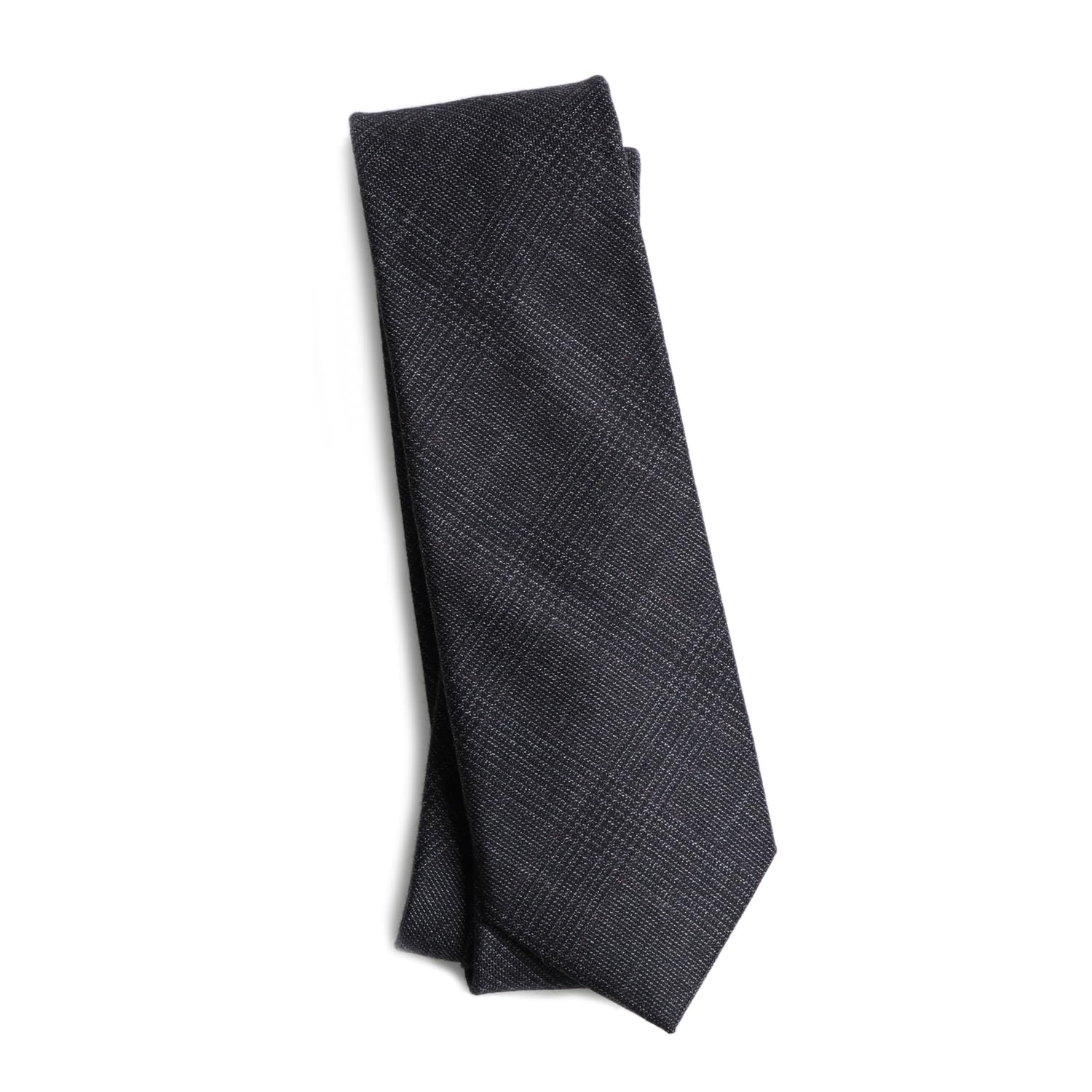 

Tie Italian Wool Check Houndstooth Plain 6types WOOL Luxury Brand Series [Y&TAILOR] Super150’S (Check/Gray)