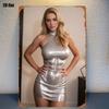 Retro Metal Tin Sign Sexy Woman Wall Art Home Decor 8x12 Inch 20x30 cm