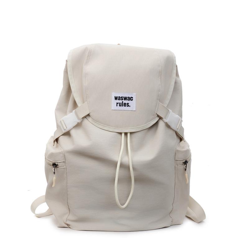 New Niche Lightweight Nylon Canvas Backpack Casual Fashion Drawstring Travel Large Capacity Backpack