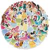 50 Waterproof Princess Cartoon Character Stickers for Journals and Scrapbooks