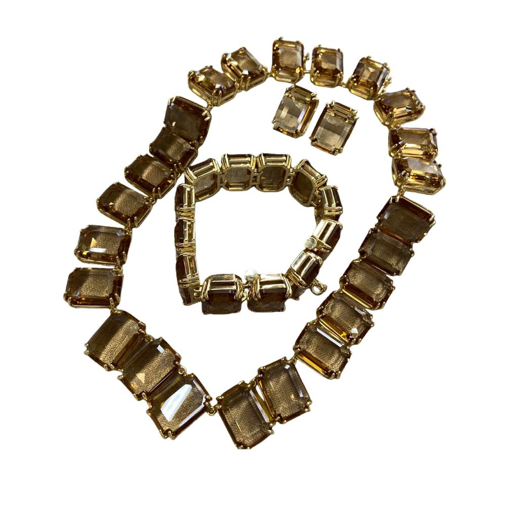 Zircon Necklace Square Diamond Frozen Neck Chain Light Luxury Premium Tide Detachable Adjustment Set