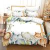 Cute Animals Cartoon Printed Duvet Cover Set with Pillowcases 3d Classic Bedding Set Linen Bedclothes Twin Full Queen King Size