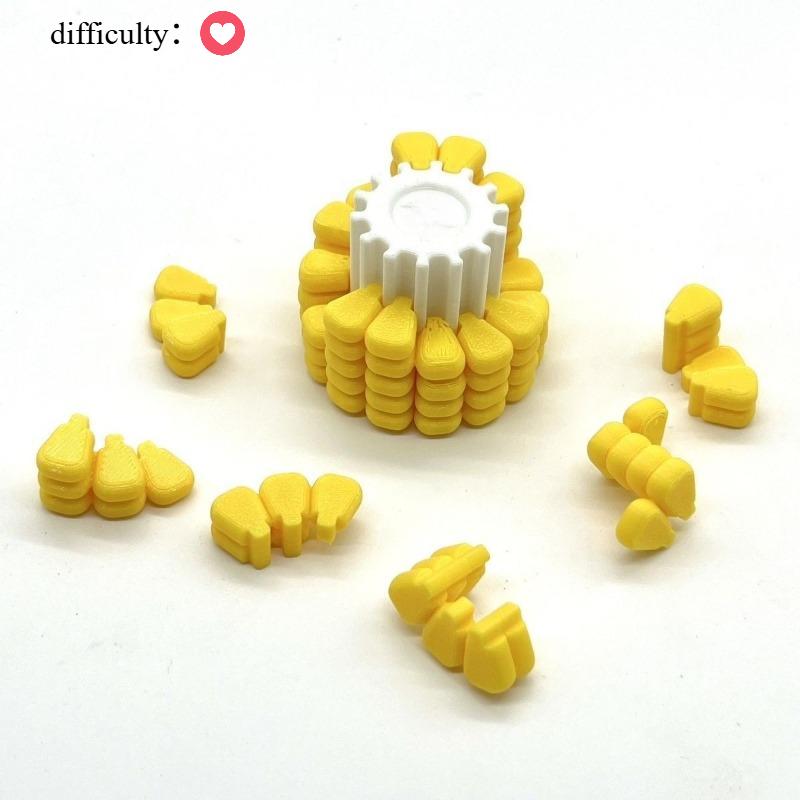 3D Printed Corn Puzzle Fidget Toy Model Simulation Corn Jigsaw Puzzle Game Office Desktop Ornament Anti-Stress Adhd Toys
