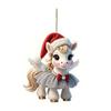 Christmas Pony Ornament 2D Acrylic Hanging Decor for Car And Tree Cute Horse Design Holiday Gift for Kids