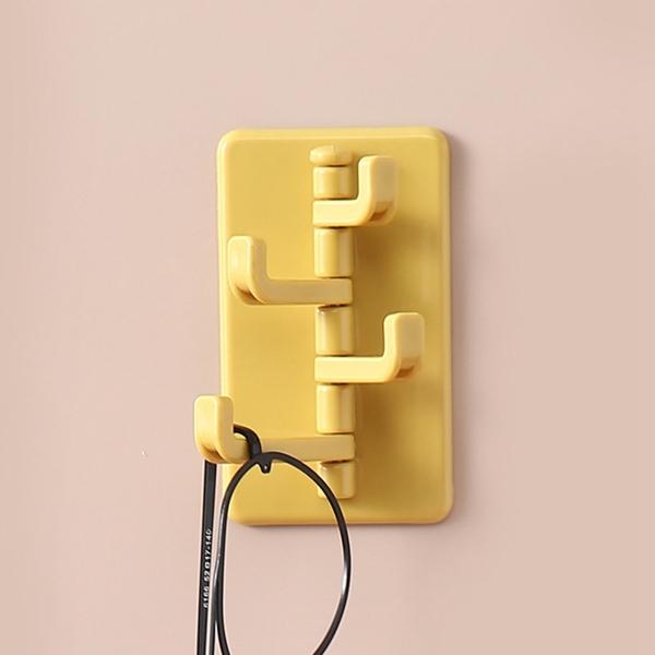 Creative Organ Wall-mounted Keychain for Bathroom Rack Kitchen Hook Crochet Studless Seamless Wall Hook ABS Wall Hook