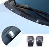 Hcilloend Silver Set of Wiper Nozzle Covers for the New Fiat 500 Windshield Washer Nozzle Car Wiper Water Spray Nozzle Cap Chrome Front Washer Nozzle
