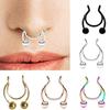 Septum Ring Clip Horseshoe Hoop Ring Stainless Steel Non Piercing Nose Rings