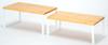 Set Of 2 Ginger Bamboo Shelves White Craft