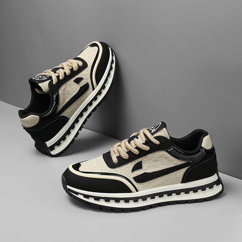 

Весенние мужские цветные туфли для пап 2025 года — роскошные толстые подошвы, модные повседневные кроссовки с мягкой подошвой 39