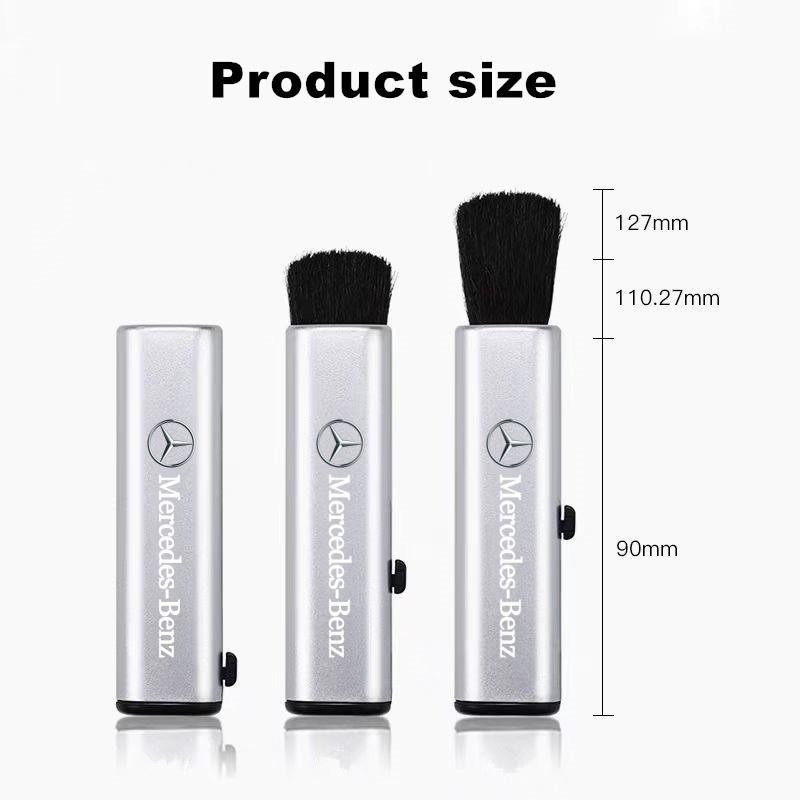 FA03Car Retractable Cleaning Brush JSSSQJS For Mercedes Benz AMG W203 W204 W205 GLC Artificial Wool Small Brush Interior Mouldings