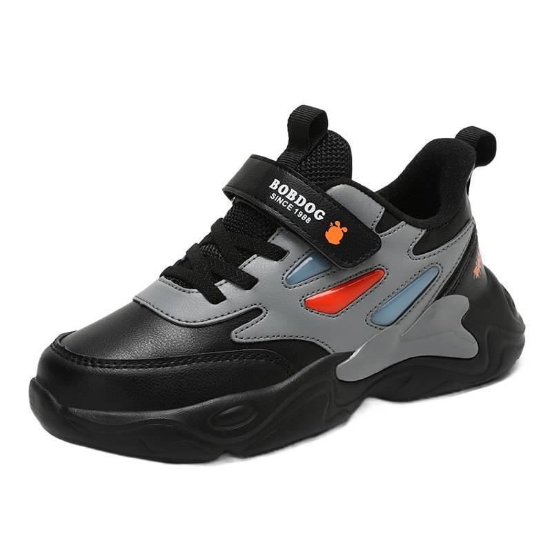 Babu Bean Classmate Boys Sneakers 2025 New Autumn Middle and Older Children's Leather Surface Waterproof Children's Shoes Casual Shoes