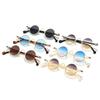  Retro Round Metal Punk Rivets Men Sunglasses Shades UV400 Fashion Leopard Blue Gradient Women Sun Glasses