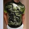 Summer Round Neck Eagle Graphic 3D Print Top Fashionable Casual Short Sleeved Men's T-shirts