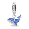 Summer Series Original 925 Sterling Silver Charms Bead Blue Marine Life Pendant Fit Original Bracelet For Women Jewelry Gift