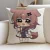 Energetic IInugami KoroneS Cushion Cover Breathable and Skinfriendly Linen Pillowcase Square Removable and Washable Cushion