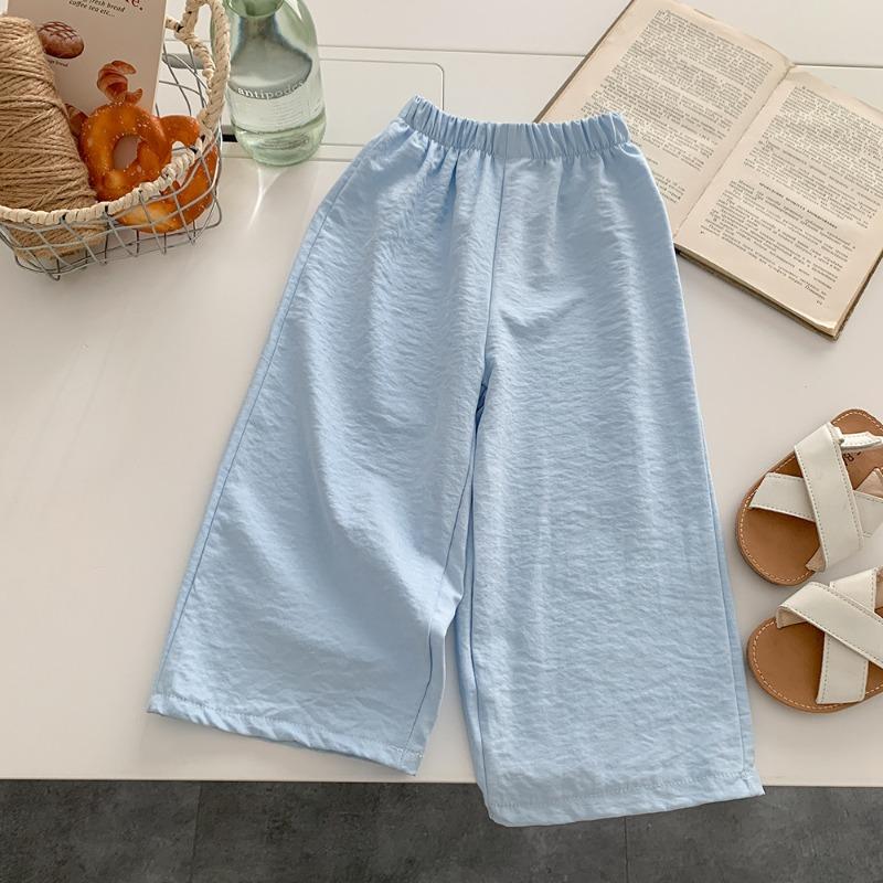 Casual Teen Girl Clothes Kids Girls Pants Solid Color Trousers Children's Pants Cute Elegant Girl Wear