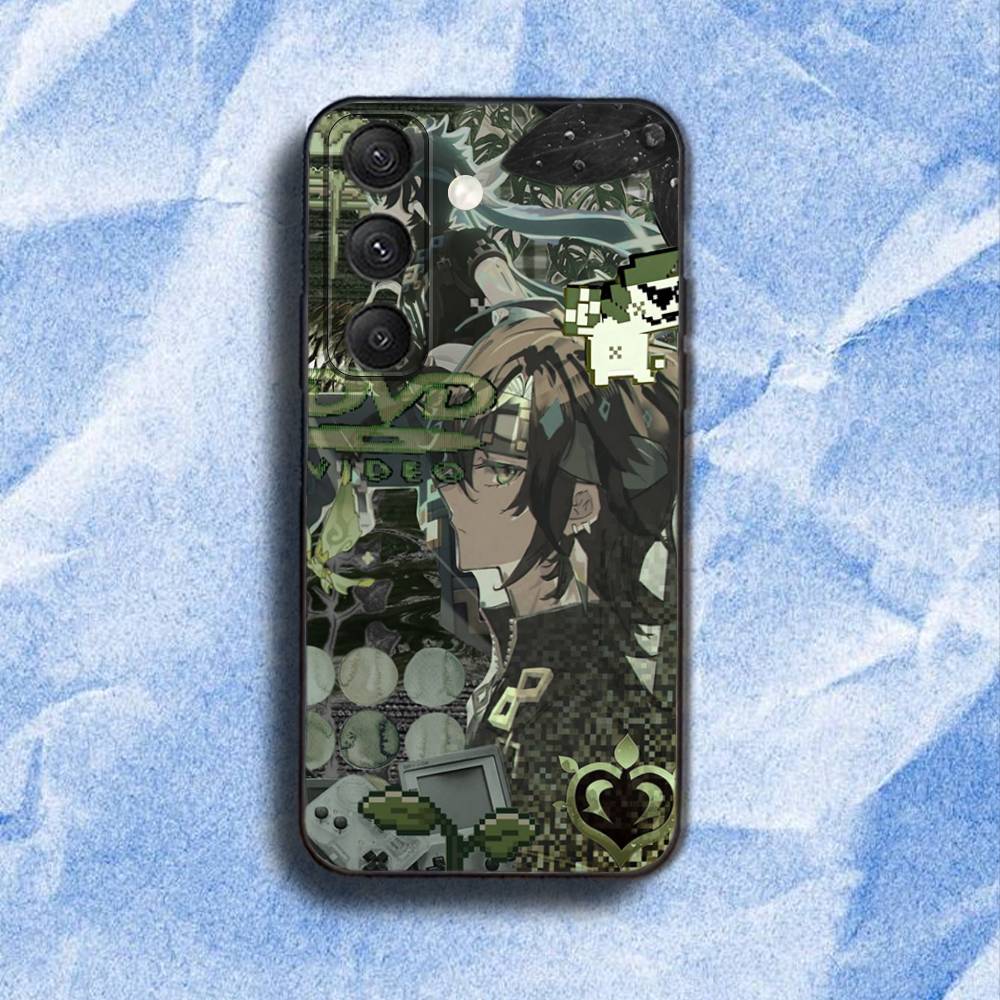 

K-Kinich Genshin ImpactS Phone Case For Samsung S 25,24,23,22,30,21,10,9,Ultra,Plus,Lite,FE,4,5G Black Soft Case samsungS24