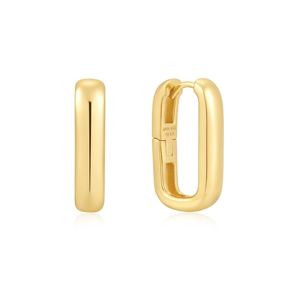 Ania Haie Wide Paper Clip 925 Silver Earrings E058-08G