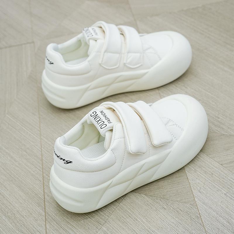 Bread Shoes Women's Velcro Little White Shoes Women's Spring New Sports Ins Platform Student Casual Board Shoes
