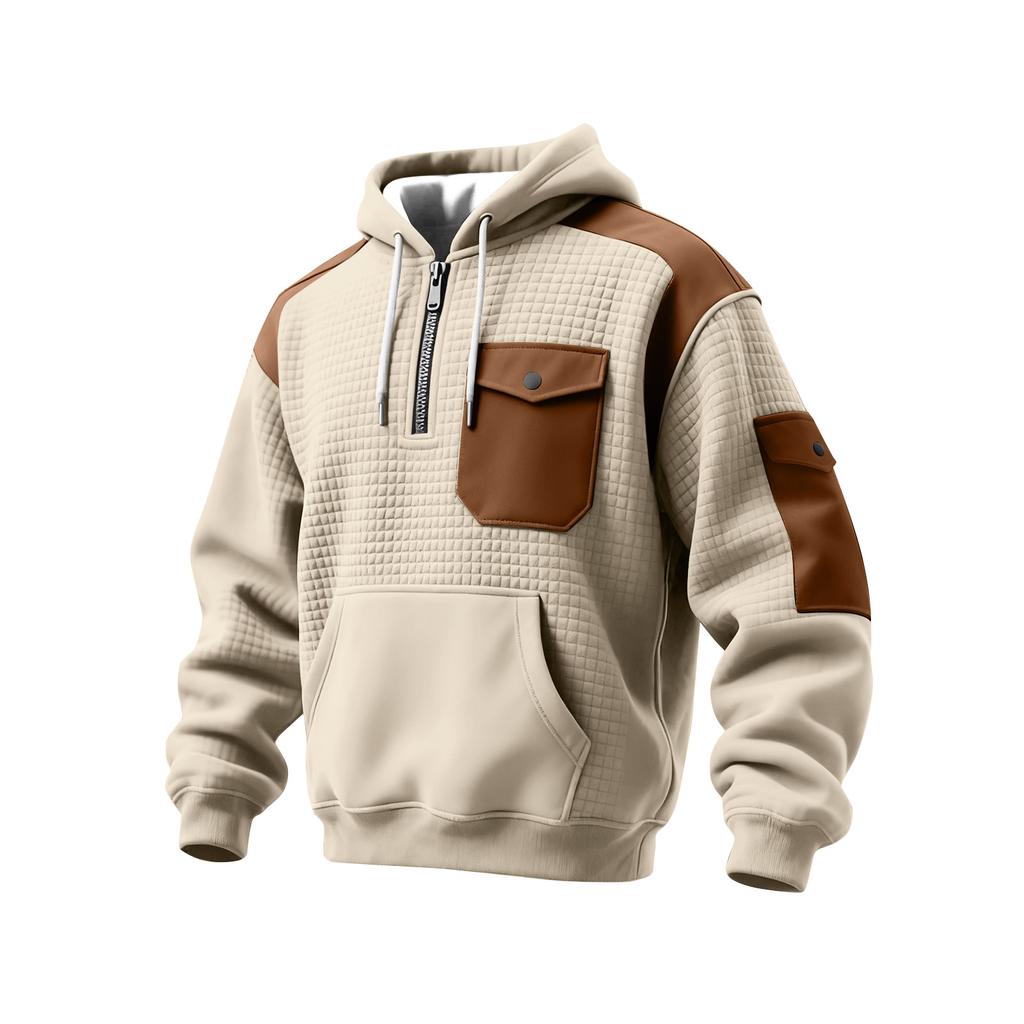 Men's Solid Color Sweatshirt Hoodie Men's Sports Large Size Casual Sweatshirt