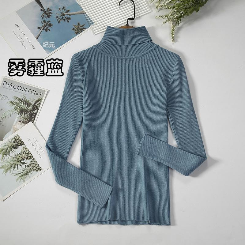 Dámské rolákové svetry Podzimní Zimní Topy Tenký Dámský Pulovr Pletený Svetr Jumper Měkký Teplý Pull