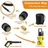 Black High pressure quick connector Plastic Universal High pressure hose adapter Water Pipe Extension Accessories for Karcher