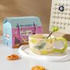 High Value Ins Style Ceramic Cup with Spoon Creative Household Couple Water Cup Gift Box Souvenir High End Sense Mug