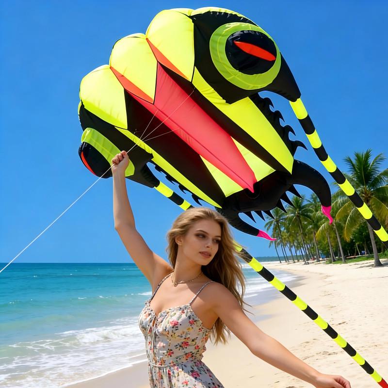Soft Tailed Insect Kite With Glass Fiber Frame For Childrens Outdoor Play And Gift Giving