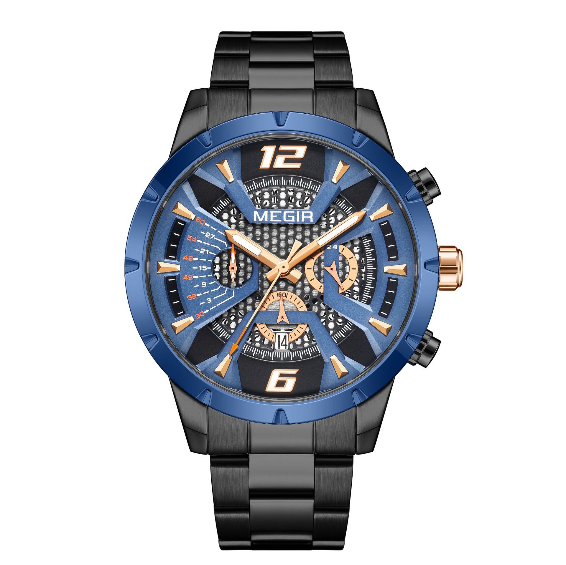 Men S Business Watch Quartz Watch Steel Belt Non-Mechanical Watch 2221