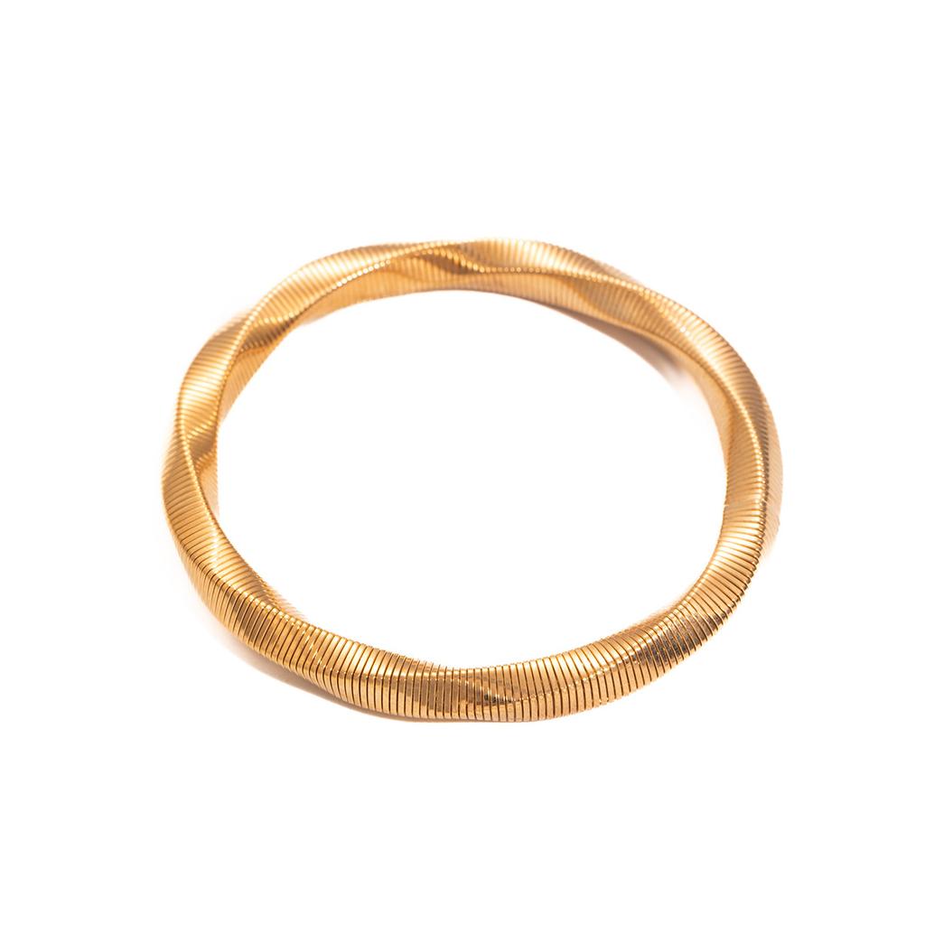 Twist Spiral Winding Bracelet Female, Niche Metal Sense Simple Fashion Accessories Bracelet
