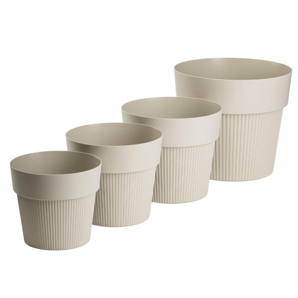 Silva Line Recycling Flower Pot Beige H12.7X14.5