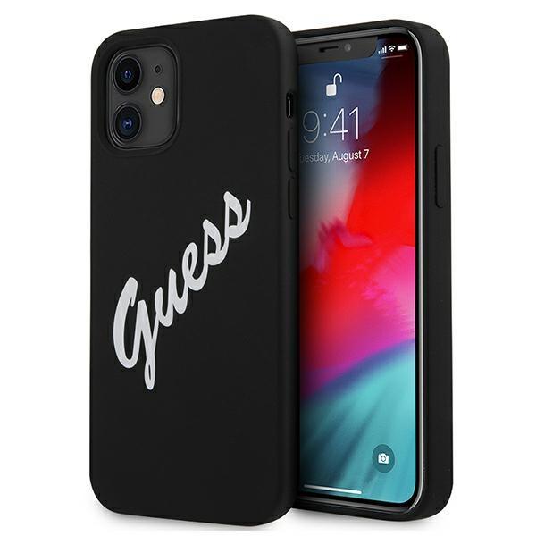 Guess Guhcp12Slsvsbw Iphone 12 Mini5,4 Czarno Biały/Black White Hardcase Silicone Vintage