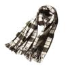 Fashionable Cold Weather Scarves Classic Plaid Scarf for Women, Soft Cashmere-like Winter Shawl Stylish Sweaters with Tassels, Large Warm Wrap