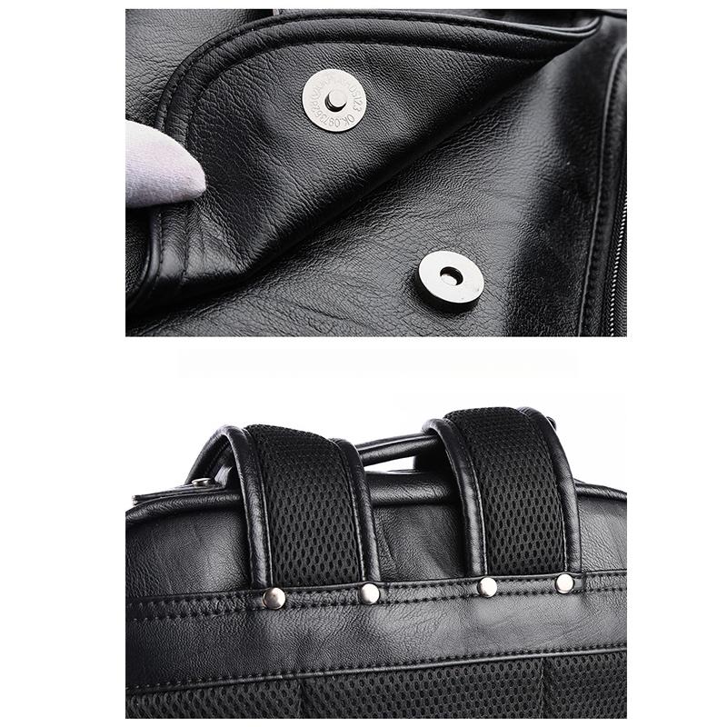 Męski Plecak Plecak ze Skóry PU Duże Plecaki na Laptopa Męski Czarny Tornister dla Nastolatków Chłopców
