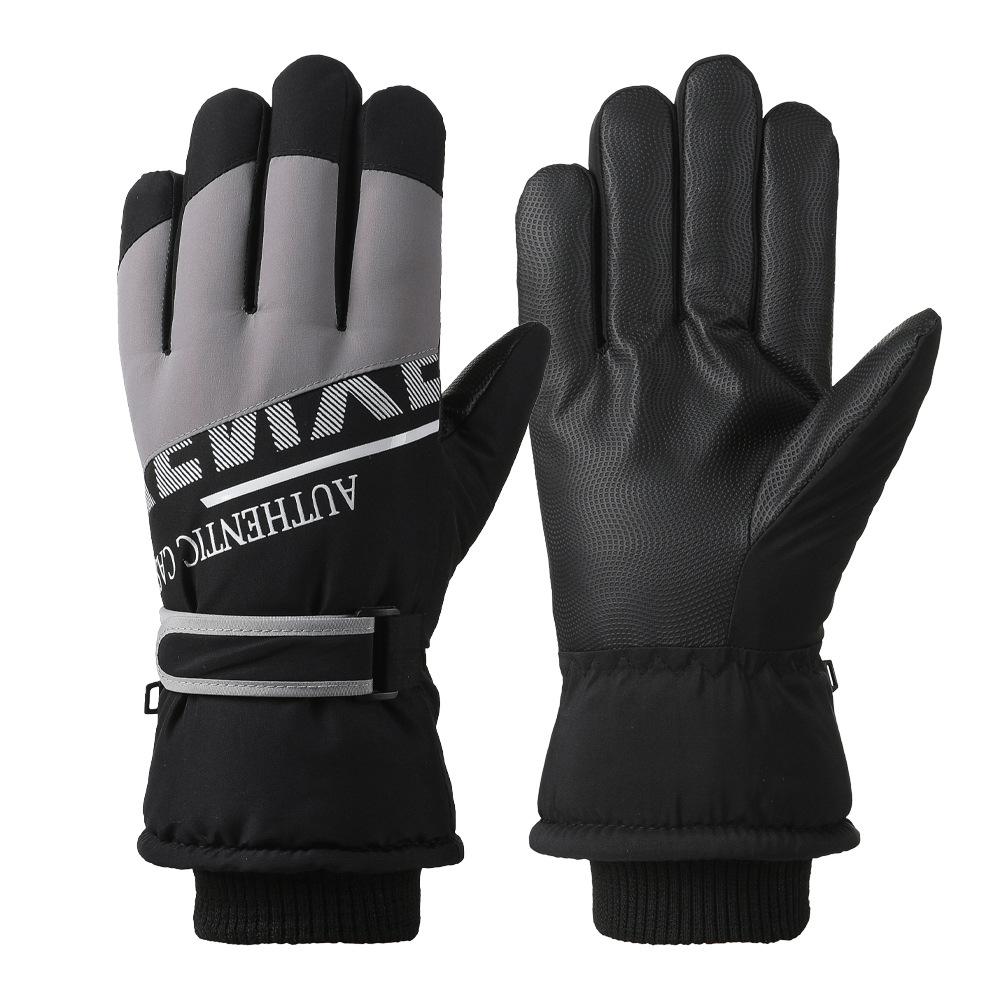 

Мужские лыжные перчатки Осень и Зима Уличные для езды на электровелосипеде Холодостойкие Ветрозащитные Плюс Бархатные Утепленные Теплые Перчатки с сенсорным экраном Average size