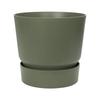Greenville 30 Round Flower Pot - Outdoor - Ø 29.5 X H 27.8 Cm - Leaf Green