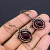 Garnet Jewelry, 999 Copper Wire Wrapped Earrings, Handmade Gemstone Jewelry Earrings For Memorial Day