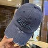 Retro three-dimensional embroidered peaked cap female couple niche trendy brand face small sunshade baseball cap