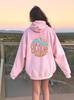 2024 Euro-American Plus Velvet Hoodie: Always Chasing the Sunset with Kangaroo Pocket Drawstring