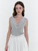 FABRICSEOUL Lace Ribbed Sleeveless Top Knit