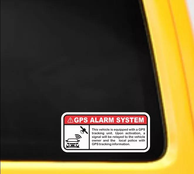 Anti-Theft GPS Alarm Warning Decal, Durable Vinyl Security Sticker, Universal Car Exterior Protective Decor Accessories