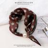 Printed Neck Scarf Breathable Magnetic Snap Scarf New Silk Scarf  for Neck Wrap