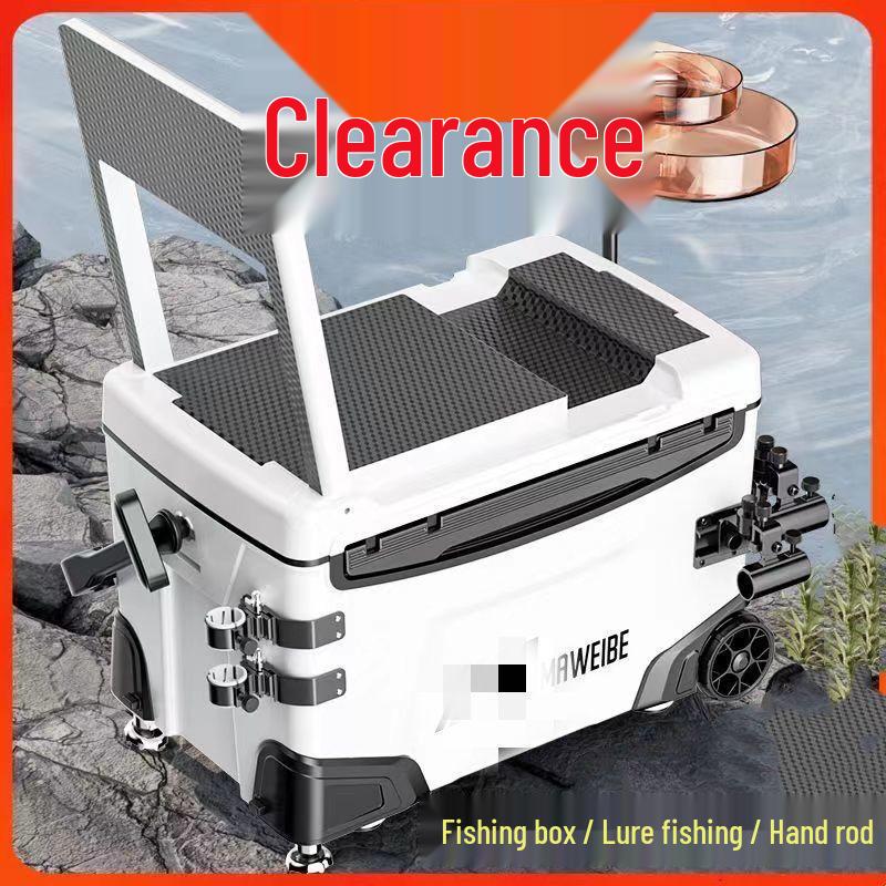 Stabiles Angelzubehör-Set: Kiste, Rute, Köder, Stuhl, Halter, Haken und Schnur