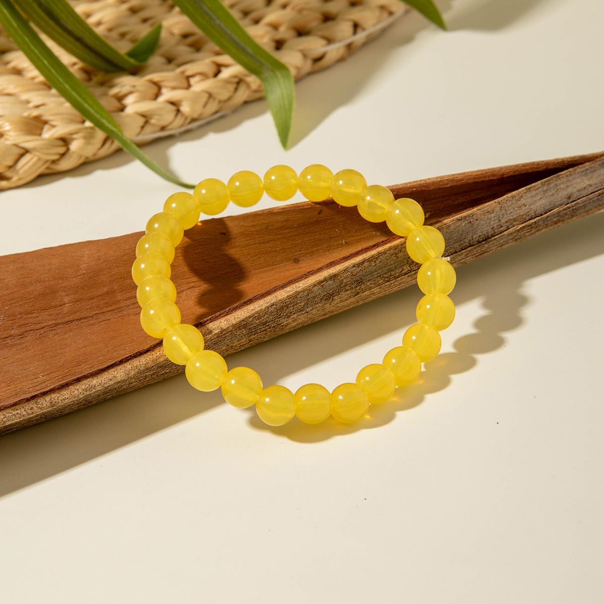 

DIEZI Handmade 8 Colors Candy Color Acrylic Beads Bracelets For Women Girls Fashion Sweet Strand Bracelets Bangles Men Jewelry